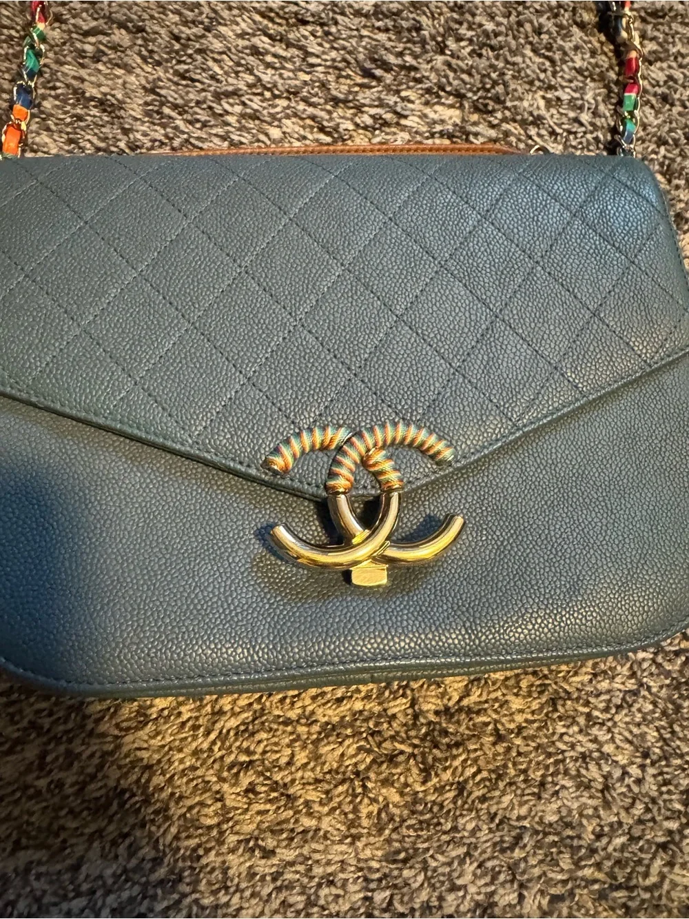 Chanel Cuba edition blue caviar with gold hardware